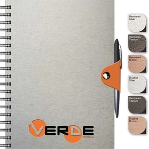 Texturedmetallic (tm) - 7" X 10" Large Textured Metallic Journal With Snap Wrap, 100 Sheets Paper