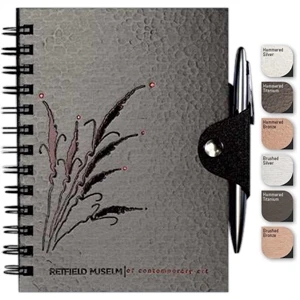 Texturedmetallic (tm) - 5" X 7" Small Textured Metallic Journal With Snap Wrap