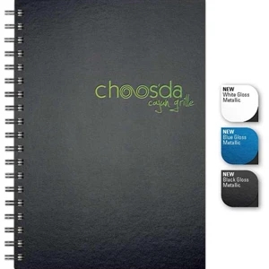 Glossmetallic Journal (tm) - 7" X 10" Journal With Slightly Textured Gloss Metallic Front Cover,100 Sheets Paper