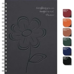 Milanojournal (tm) - 7" X 10" Large Journal With Soft Milano Paperboard Front Cover And 100 Sheets Paper
