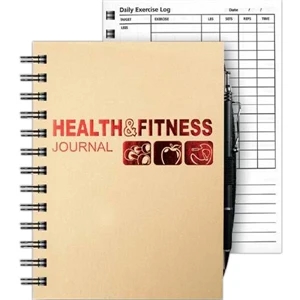 Healthjournal (tm) - 5" X 7" Exercise And Nutrition Journal. 100 Sheets Of Paper
