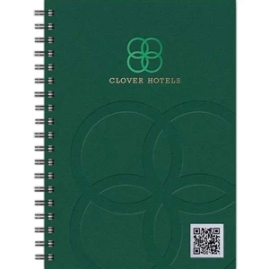 Techbooks (tm) - 7" X 10" Large Notebook With Cutting-edge Design With Qr Code Adhesive Graphic