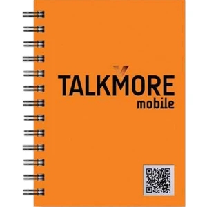 Techbooks (tm) - 5" X 7" Small Notebook With Cutting-edge Design Qr Code Adhesive Graphic. 100 Sheets
