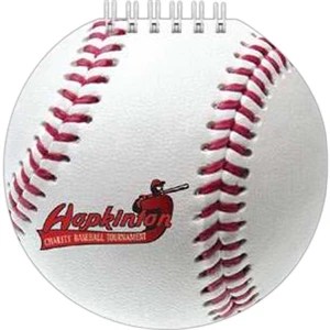 Sportspad - Baseball-themed Full Color Notepad. 60 Sheets Of Blank Paper. 5" X 5"