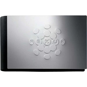 Urbanjournal (tm) - 8.5" X 5.5" Refillable Journal With Aluminum Front Cover, Leather Wraparound Back