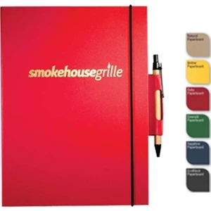 Ecowrap (tm) - 7" X 10" Refillable Recycled Wraparound Journal, Ecoport & Pen, 100 Sheets Ecofiller