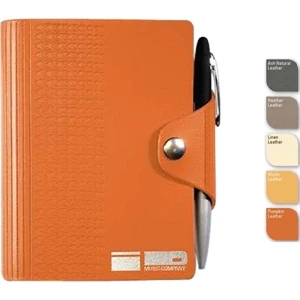 Leatherwrap (tm) - 3.75" X 5" Refillable Bonded Leather Snapwrap Mini Journal, 100 Sheets Blank Paper