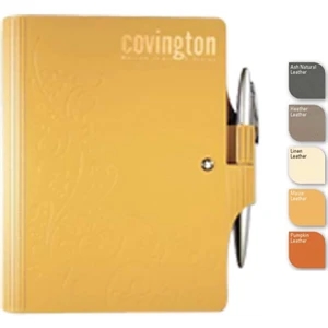 Leatherwrap (tm) - 5" X 7" Refillable Leatherwrap Journal, Dual Pen Loops, Pen, 100 Sheets Paper