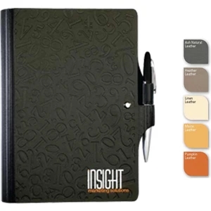 Leatherwrap (tm) - 5.5" X 8.5" Refillable Leatherwrap Journal, Dual Pen Loops, Pen, 100 Sheets Paper