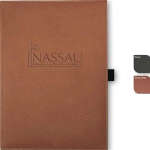 Vicenzajournal (tm) - 7" X 9.75" Textured, Thread-sewn, Faux Leather Cover Journal, 96 Sheets Paper