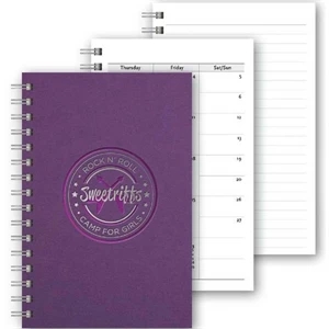 Hybridjournal (tm) - 5.5" X 8.5" Wirebound Journal & Planner With Paperboard Cover
