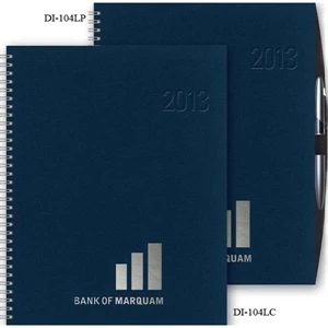 The Director (tm) - 8.5" X 11" Leather Front/chip Back Director (tm) Vertical Monthly Planner