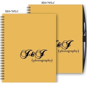 X Eoplanner (tm) - 7" X 8.75" Leather Front Cover With Pen Port Wire-bound Weekly Planner