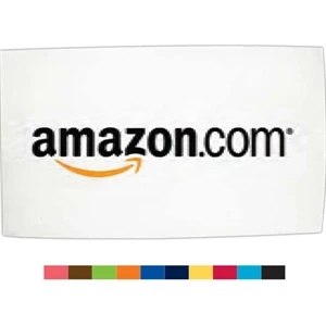 Blank White Towel - Superior/deluxe Weight 100% Cotton Terry Beach Towel, With Dobby End Hem Borders