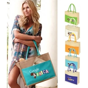 Organic & Canvas Tote (tm) - Blank - Organic And Canvas Tote Features Velcro Closure To Secure Towels And Other Items