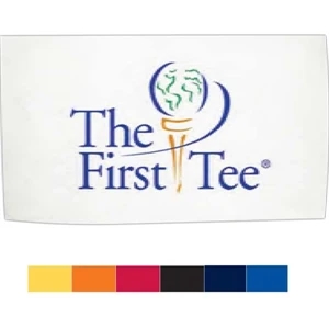 Turkish Signature (tm) - Embroidery On White Towel - Golf Towel. Caddy Towel, 20" X 34"