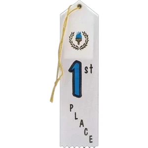 The Crown Jewel Line - 1st Place - Stock Ribbon With Wreath And Torch Design