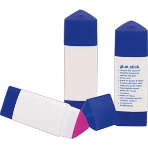 Glue Stick. Triangle Shape. Instructions Pre-printed On One Side. Imprinted