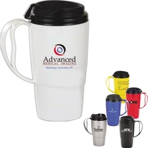 Deluxe - Insulated 16 Oz. Tall Travel Mug With Spill Resistant Slide-closure Lid