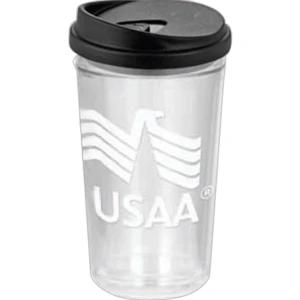 Smooth - 24oz. Clear Tumbler With Lid Orders Are Accepted For Full Case Quantities Only