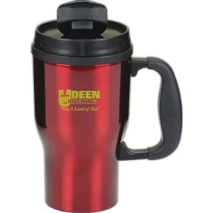 Rover - Sixteen Ounce Stainless Steel Travel Mug With Flip Top Closure Lid
