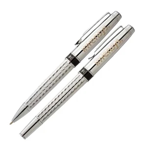 Luxe (tm) Renegade (r) - Pen Set Made Of Brass With Intricate Diamond Etched Pattern