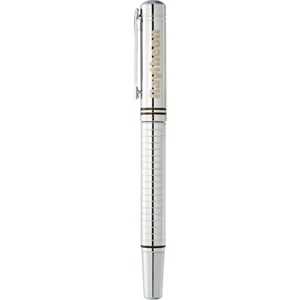 Cutter & Buck (r) - Brass Roller Ball Pen With Intricate Cross-cross Cut Detailing On Lower Barrel