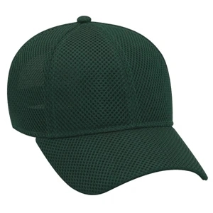 100% Polyester Solid Color Air Mesh Six Panel Low Profile Pro Style Cap. Blank