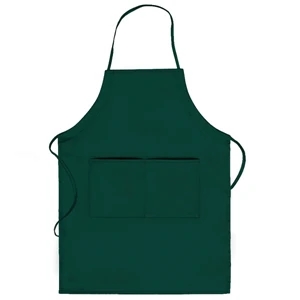 7.5 Oz. Two Pocket Cotton Twill Full Length Adjustable Bib Apron. Blank