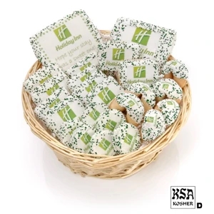 24 PC Corporate Logo Gift Basket -11" Round Willow