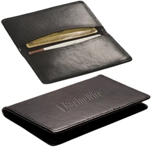 Alpine Leeman New York Collection - Sueded Full Grain Leather Card Holder With Suede Lining