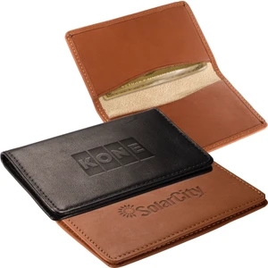 Alpine Leeman New York Collection - Sueded Full Grain Leather Card Case With Suede Lining