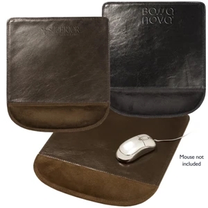 Westchester Leeman New York Collection - Cowhide Leather Mouse Pad With Wrist Rest