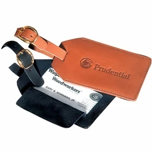 Grand Central Leeman New York Collection - Sueded Full Grain Leather Luggage Tag