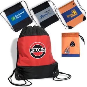 Microfiber String Backpack, 210 Denier Nylon Microfiber And Air Mesh Exterior
