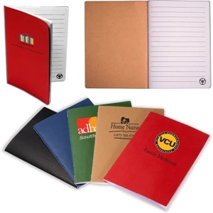 Eco-responsible (tm) - Stitch Bound 30 Page Memo Tablet With Colored Paper Cover