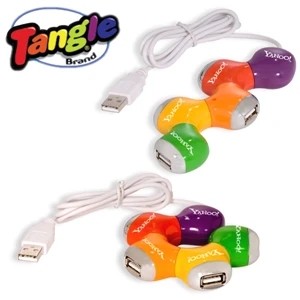 Tangle (r) - Multi Color Hub 2.0, Each Port Twist 180 Degrees For Easy Accessibility, 30" Cord