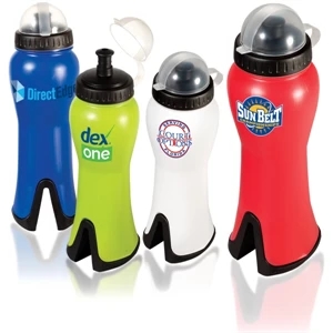 24 Oz. Polyethylene Water Bottle With Wedge-shaped Base And Push/pull Cap