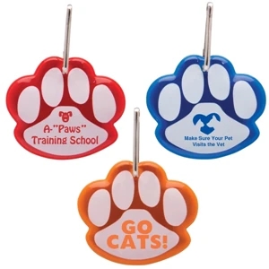 Paw Shaped Reflective Collar Tag: New. Imprint Area Options: Specify On Order