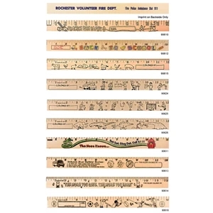 Back-to-school - 12" Natural Wood Finish Ruler. Measures 5/32" X 1 1/8" X 12"