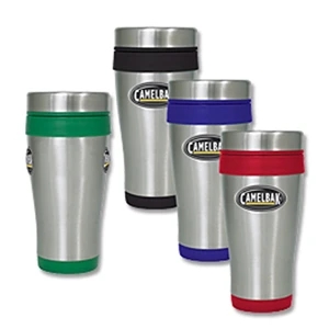 Coach - 16 Oz. Stainless Steel Tumbler With Non Slip Bottom And Plastic Insert, Bpa Free