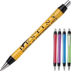 Renovo - Plunger-action Retractable Ballpoint. Slim Design. Metal Pocket Clip