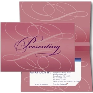 Outside: Presenting (inside Text Blank) - Stock Sound Card With Slots For Business Card