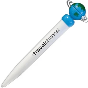 Around The World - Novelty Pen With Airplane That Circles A Globe As Your Write