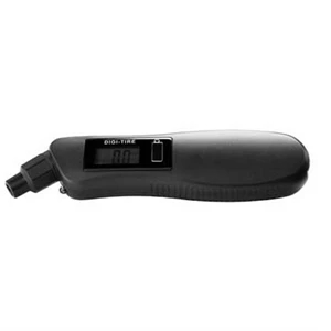 The Tire King - Digital Tire Pressure Gauge Features Illuminated Digital Display And Flashlight