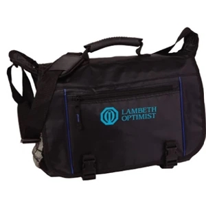 The Ample - Durable Pvc Messenger Bag With Durable Mesh Side Beverage Holder And More