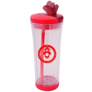 The Fusion - 18 Oz Double Walled Acrylic Tumbler Complete With Two Types Of Lids