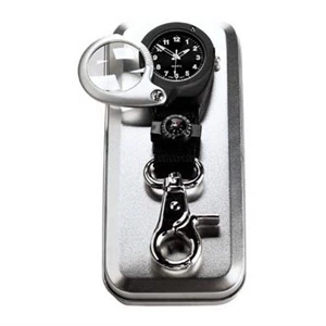 The Magnifier - Pocket Watch With Clip, Compass And Sliding Magnifying Glass