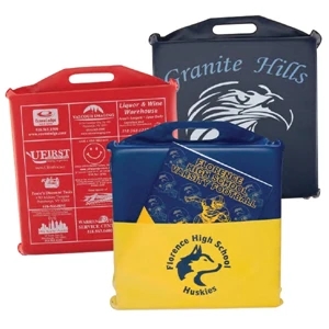 1 1/4" - Square, Vinyl Seat Cushion With A Vinyl Pocket And A Built-in Carrying Handle, 14"