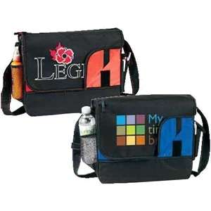 All Purpose Messenger Bag. Poly 600d With Color Accented Lining. While Supplies Last